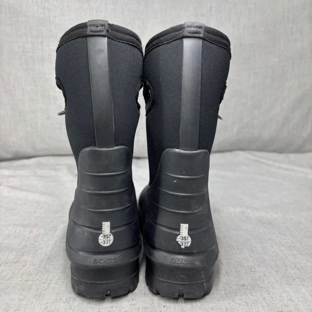 Bogs Neo-Classic Rain Boots Solid Black Waterproof Insulated Winter Boots Size 5